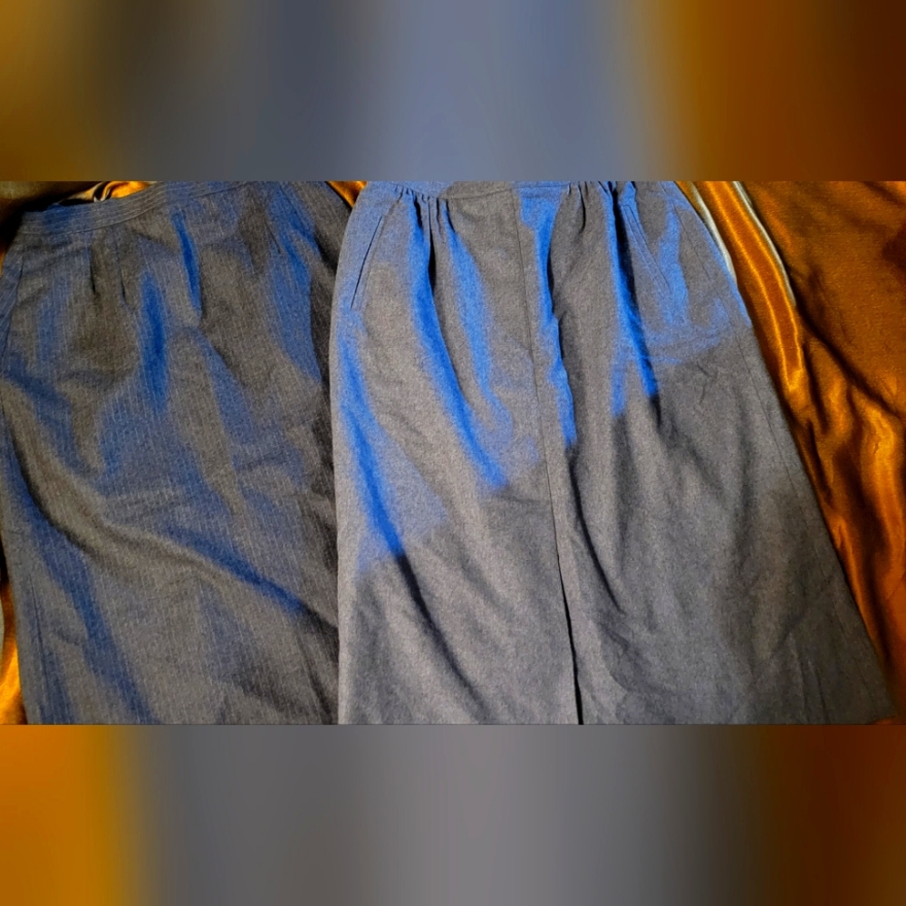2 Vintage Wool Skirts